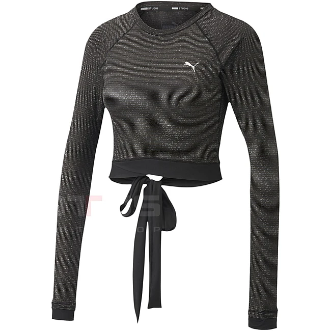 ДАМСКА БЛУЗА PUMA STUDIO METALLIC LS TOP BLACK