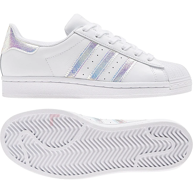 ДЕТСКИ ОБУВКИ ADIDAS SUPERSTAR J WHITE/METALLIC