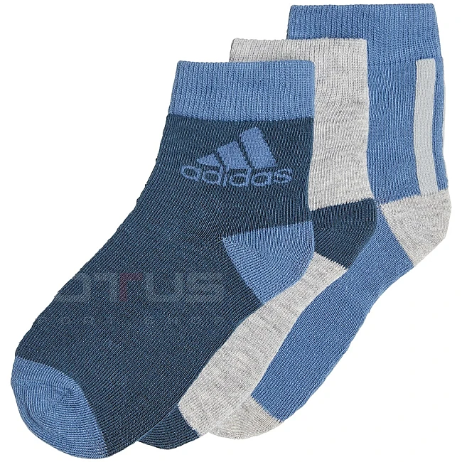 ДЕТСКИ ЧОРАПИ ADIDAS LK ANKLE S 3PP BLUE/GREY/NAVY
