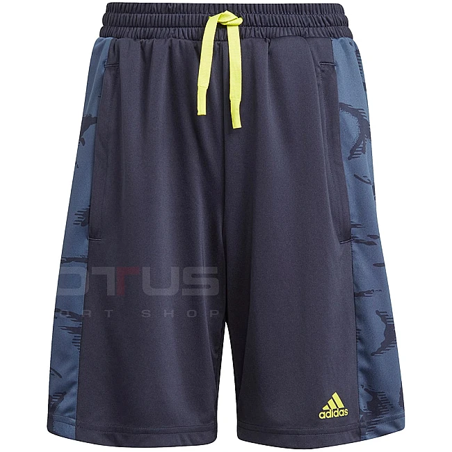 ДЕТСКИ КЪСИ ПАНТАЛОНИ ADIDAS CAMO SHO NAVY