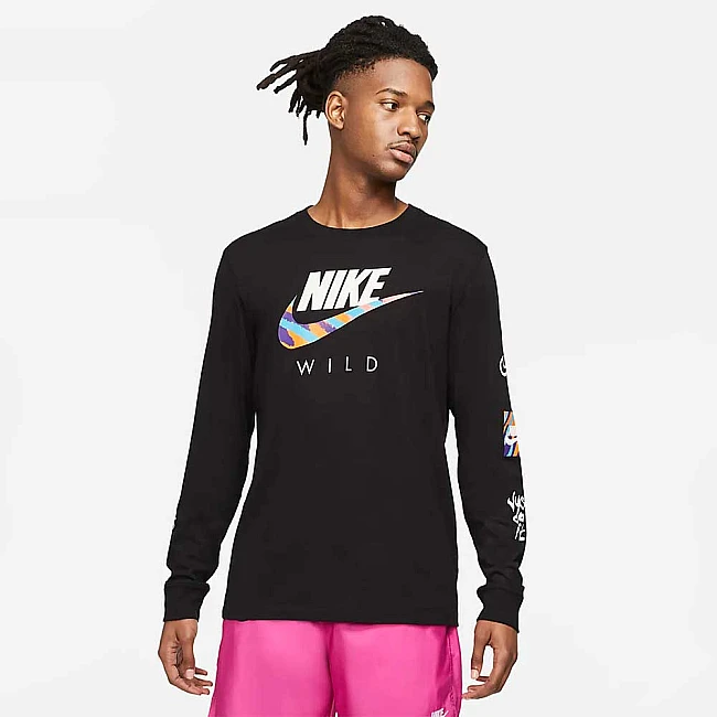 МЪЖКА БЛУЗА NIKE NSW TEE LS WILD FUTURA BLACK