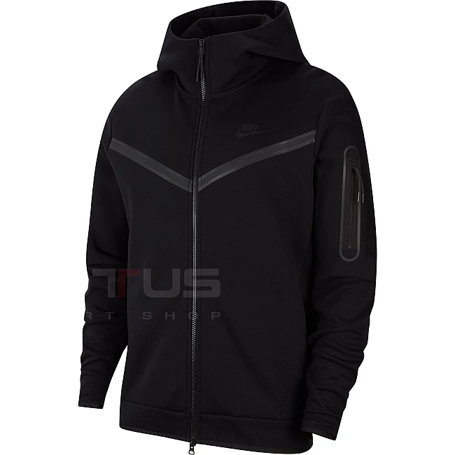 МЪЖКО ГОРНИЩЕ NIKE NSW TCH FLC HOODIE FZ BLACK