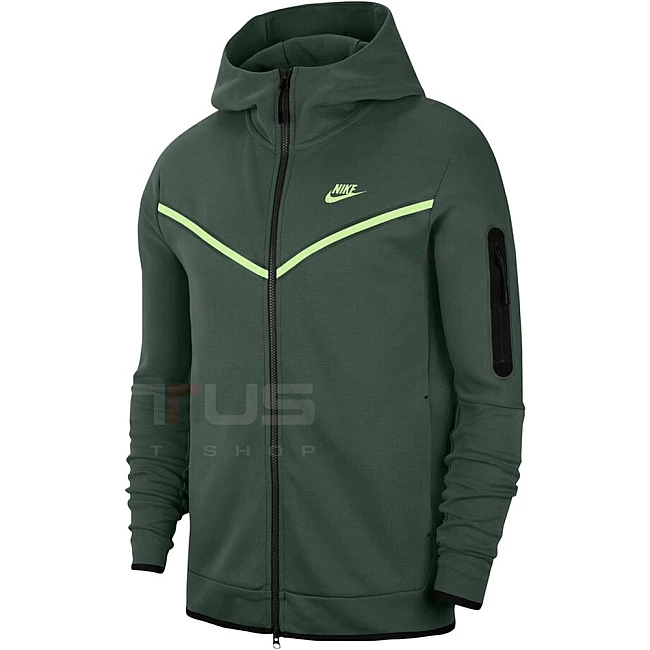 МЪЖКО ГОРНИЩЕ NIKE NSW TCH FLC HOODIE FZ WR JADE