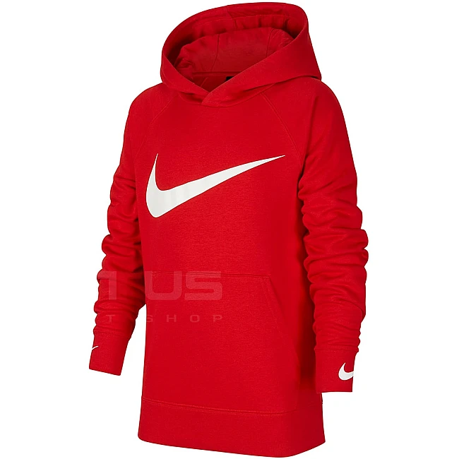 ДЕТСКО ГОРНИЩЕ NIKE NSW FLC SWOOSH HOODED PO RED