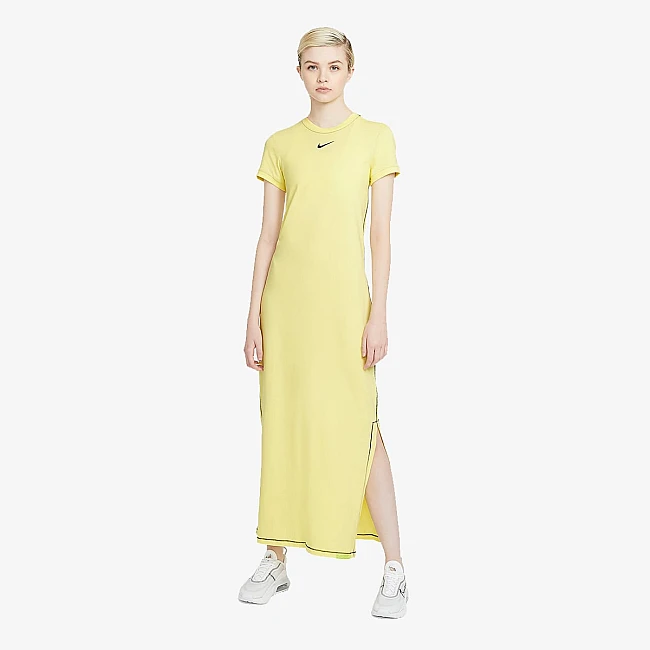 ДАМСКА РОКЛЯ NIKE NSW ICN CLSH MAXI DRESS LT ZITRONE