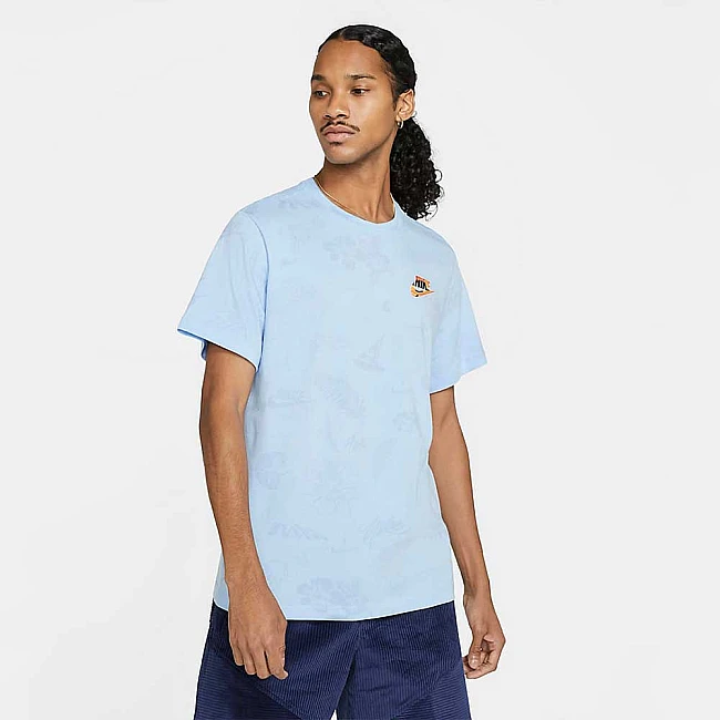 МЪЖКА ТЕНИСКА NIKE NSW TEE SPRING BREAK AOP PSY BLUE