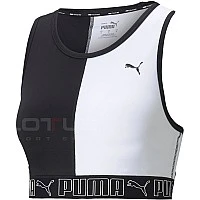 ДАМСКИ ПОТНИК PUMA TRAIN ELASTIC CROP TOP BLACK/WHITE
