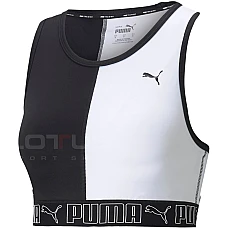 ДАМСКИ ПОТНИК PUMA TRAIN ELASTIC CROP TOP BLACK/WHITE