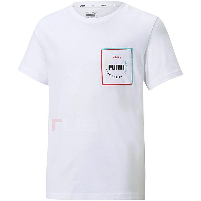 ДЕТСКА ТЕНИСКА PUMA ALPHA POCKET TEE B WHITE