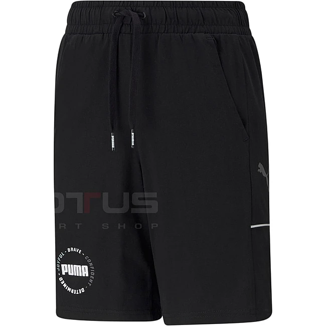 ДЕТСКИ КЪСИ ПАНТАЛОНИ PUMA ALPHA JERSEY SHORTS BLACK