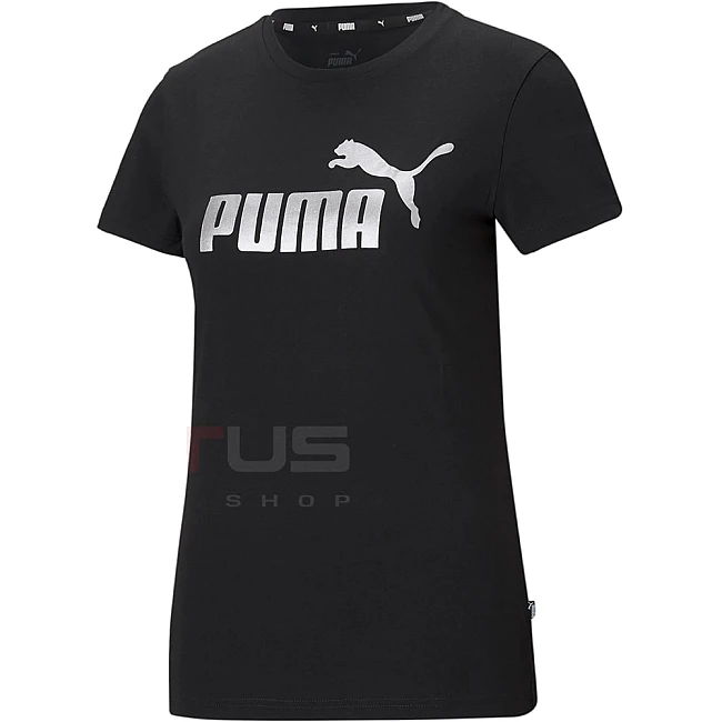 ДАМСКА ТЕНИСКА PUMA ESS+ METALLIC LOGO TEE BLACK