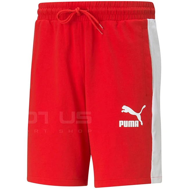 МЪЖКИ КЪСИ ПАНТАЛОНИ PUMA ICONIC T7 JERSEY SHORT 8IN RED