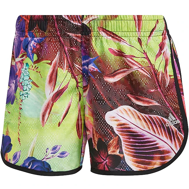 ДАМСКИ КЪСИ ПАНТАЛОНИ ADIDAS FLORAL M20 4IN W PINK/MULTICO