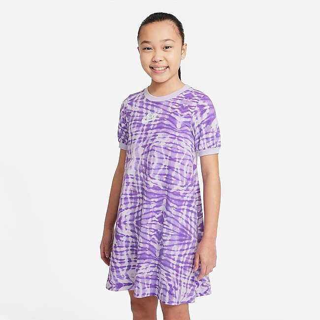 ДЕТСКА РОКЛЯ NIKE NSW AOP SS DRESS PURPLE