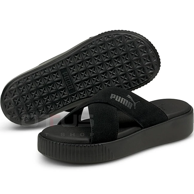 ДАМСКИ ЧЕХЛИ PUMA PLATFORM SLIDE SUEDE BLACK
