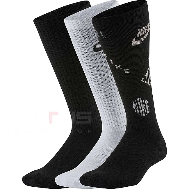 ЧОРАПИ NIKE EVERYDAY CUSH CREW 3PR - GIRLS RTL MULTCO