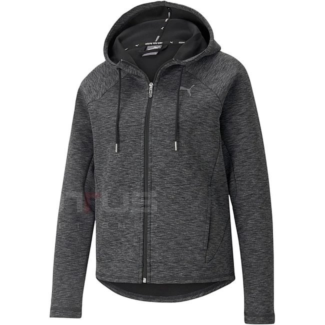 ДАМСКО ГОРНИЩЕ PUMA EVOSTRIPE FULL-ZIP HOODIE BLACK