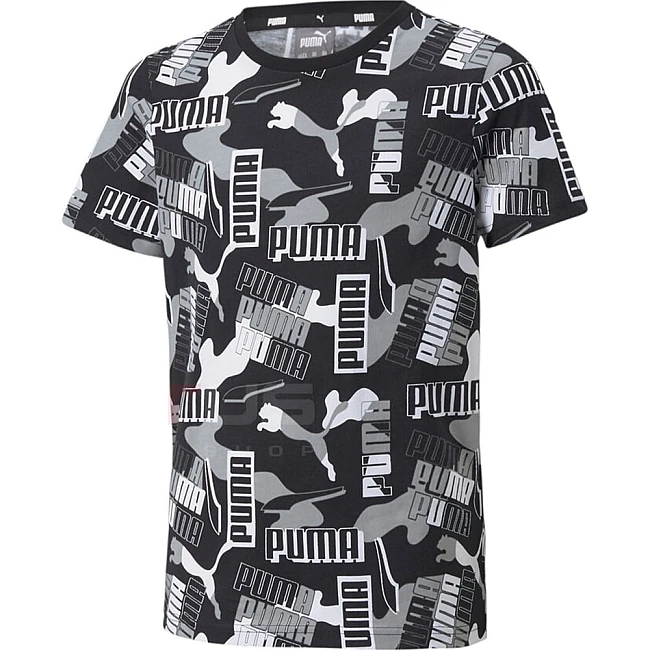 ДЕТСКА ТЕНИСКА PUMA ALPHA AOP TEE B BLACK PRINT