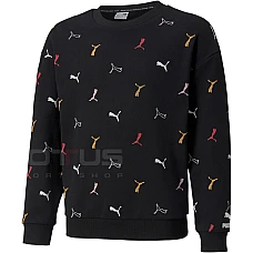 ДЕТСКА БЛУЗА PUMA CLASSICS GRAPHICS AOP CREW G BLACK