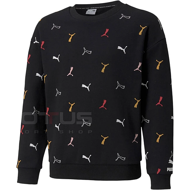 ДЕТСКА БЛУЗА PUMA CLASSICS GRAPHICS AOP CREW G BLACK