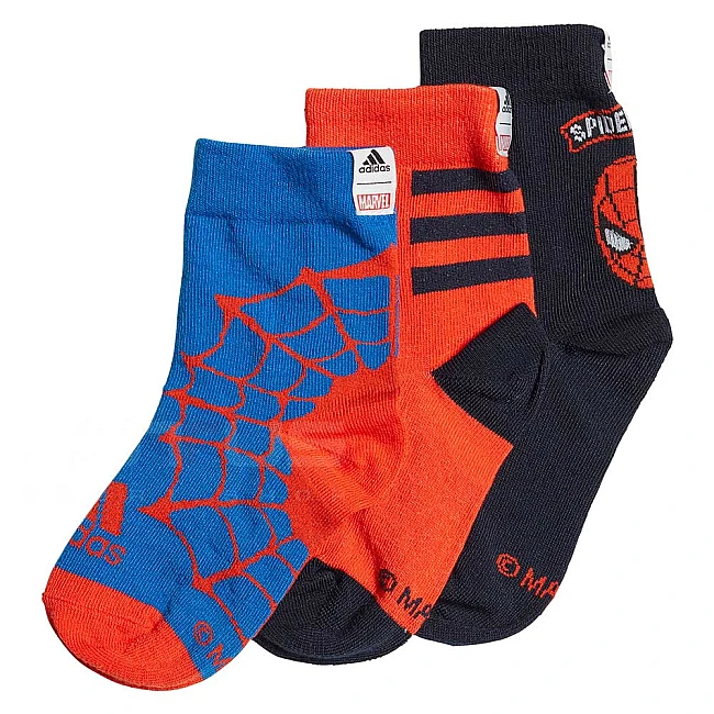 ДЕТСКИ ЧОРАПИ ADIDAS SPIDERMAN SOCKS INK/ORANGE/BLUE