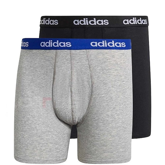 МЪЖКИ БОКСЕР ADIDAS LINEAR BRIEF 2P BLACK/GREY