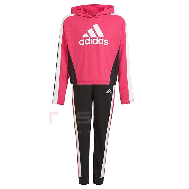 ДЕТСКИ СПОРТЕН ЕКИП ЗА МОМИЧЕ ADIDAS G HOODED CROP TS MAGENTA