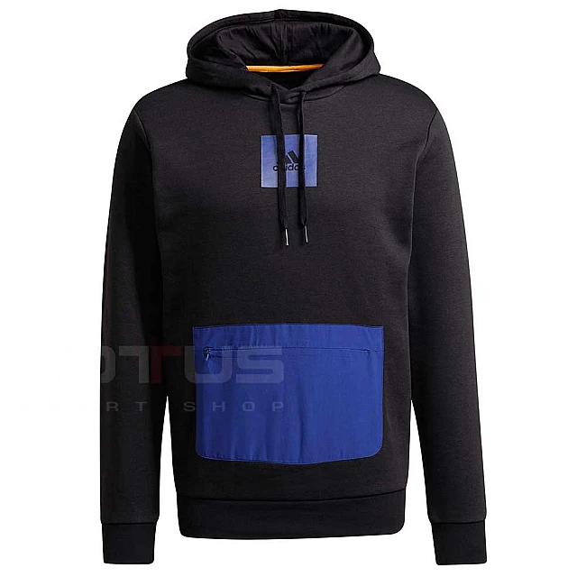 МЪЖКИ СУИТШЪРТ ADIDAS Q4 FLEECE HD BLACK/BLUE