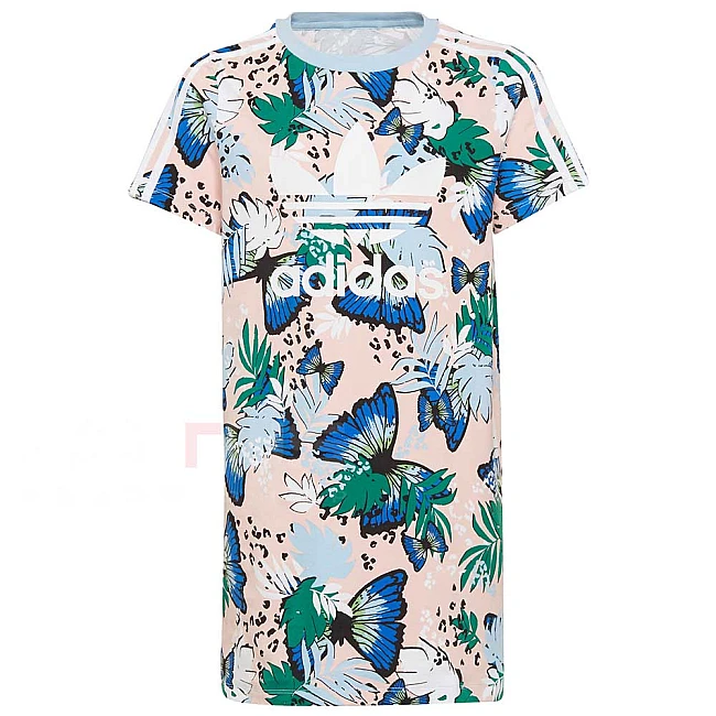 ДЕТСКА РОКЛЯ ADIDAS TEE DRESS CORAL/MULTCO
