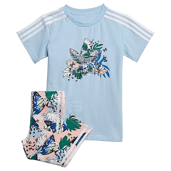 БЕБЕШКИ СПОРТЕН ЕКИП ADIDAS TEE DRESS SET SKY