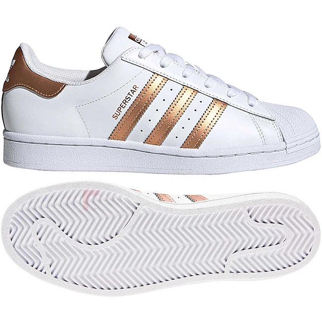 ДАМСКИ ОБУВКИ ADIDAS ORIGINALS SUPERSTAR W WHTIE/COPPER