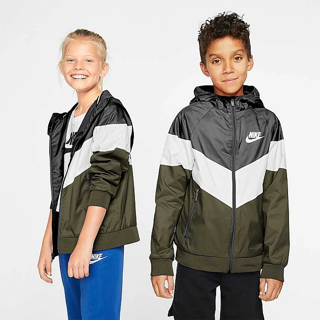 ДЕТСКО ЯКЕ ЗА МОМЧЕ NIKE NSW WE JKT HD GX BLACK/WHITE/ROUGH GREEN
