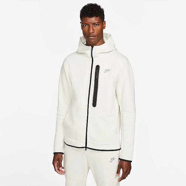 МЪЖКО ГОРНИЩЕ NIKE NSW TCH FLC FZ HD REVIVAL WHITE