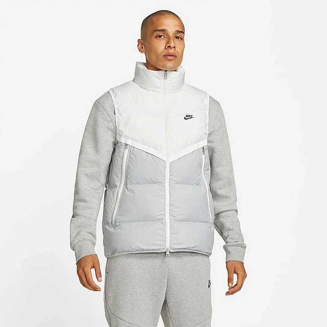 МЪЖКИ ЕЛЕК NIKE NSW SF WINDRUNNER VEST WHITE/GREY