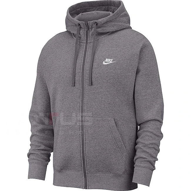 МЪЖКО ГОРНИЩЕ NIKE NSW CLUB HOODIE FZ BB GREY