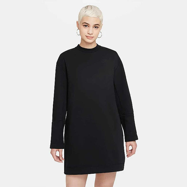 ДАМСКА РОКЛЯ NIKE NSW TCH FLC ESSNTL LS DRSS BLACK