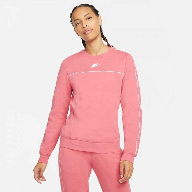 ДАМСКА БЛУЗА NIKE NSW MLNM ESSNTL FLC CREW PINK