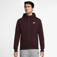 МЪЖКО ГОРНИЩЕ NIKE NSW CLUB HOODIE FZ BB BROWN