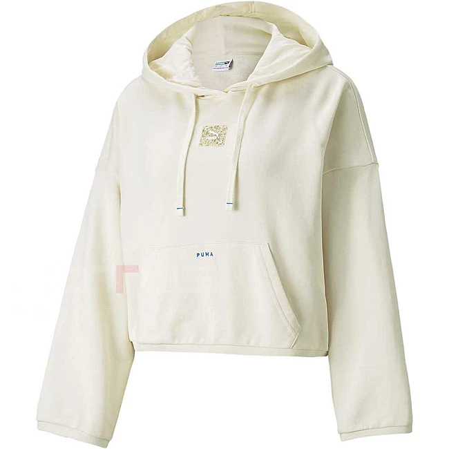 ДАМСКИ СУИТШЪРТ PUMA RE.GEN CROPPED HOODIE IVORY GLOW