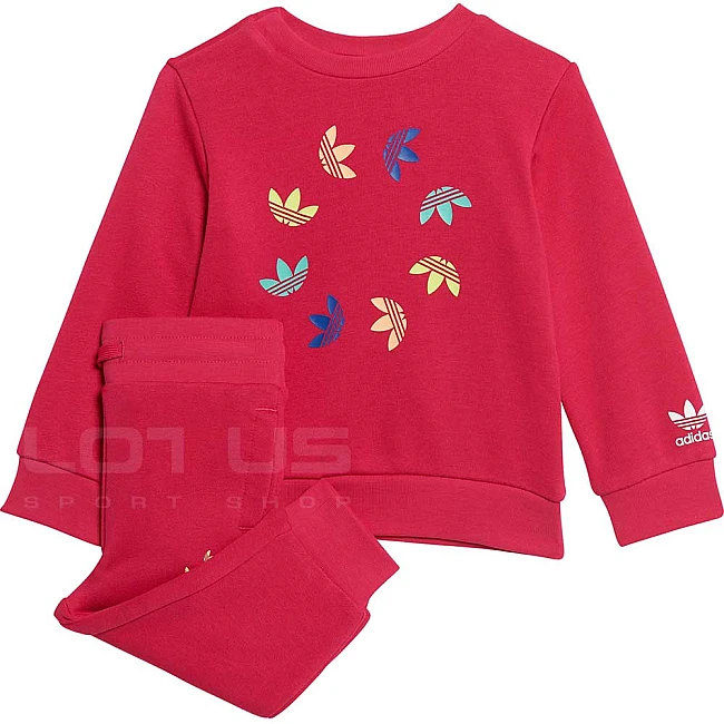 БЕБЕШКИ СПОРТЕН ЕКИП ЗА МОМИЧЕ ADIDAS CREW SET PINK
