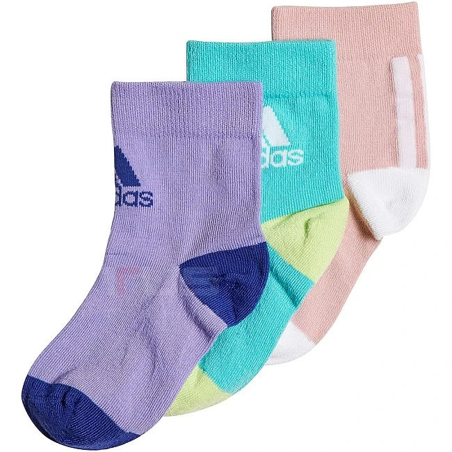 ДЕТСКИ ЧОРАПИ ADIDAS KIDS SOCKS 3PP MAUVE/LILAC/MINT
