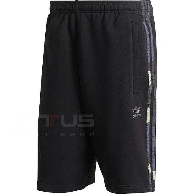 МЪЖКИ КЪСИ ПАНТАЛОНИ ADIDAS CAMO SHRT FLEECE BLACK