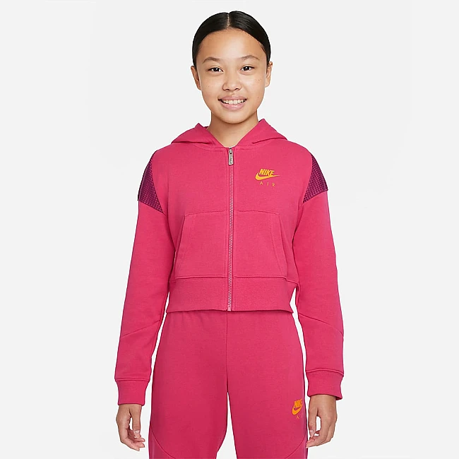 ДЕТСКО ГОРНИЩЕ ЗА МОМИЧЕ NIKE NSW AIR FT FZ HOODIE PINK
