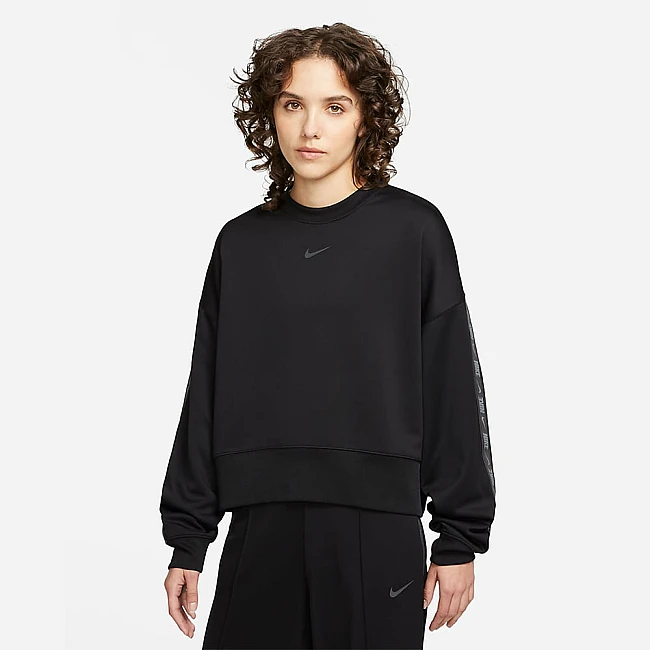 ДАМСКА БЛУЗА NIKE NSW PK TAPE OS CREW BLACK