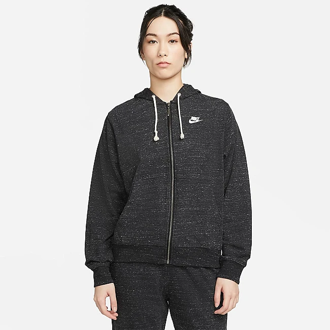 ДАМСКО ГОРНИЩЕ NIKE NSW GYM VNTG EASY FZ HOODIE BLACK