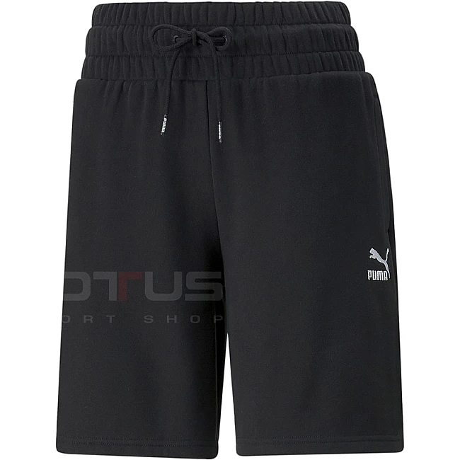 ДАМСКИ КЪСИ ПАНТАЛОНИ PUMA CLASSICS HIGH WAIST LONGLINE 8IN SHORTS TR BLACK