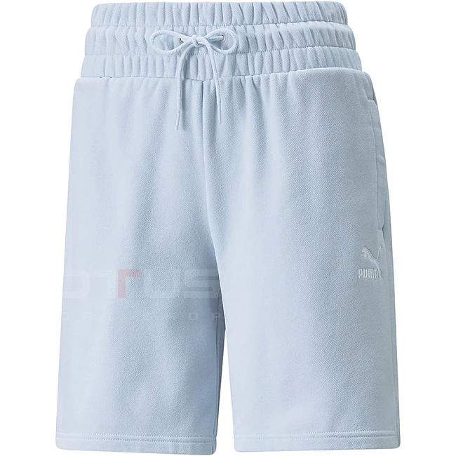 ДАМСКИ КЪСИ ПАНТАЛОНИ PUMA CLASSICS HIGH WAIST LONGLINE 8IN SHORTS TR ICE