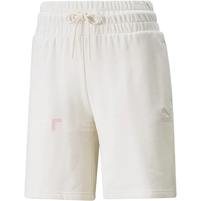 ДАМСКИ КЪСИ ПАНТАЛОНИ PUMA CLASSICS HIGH WAIST LONGLINE 8IN SHORTS TR WHITE