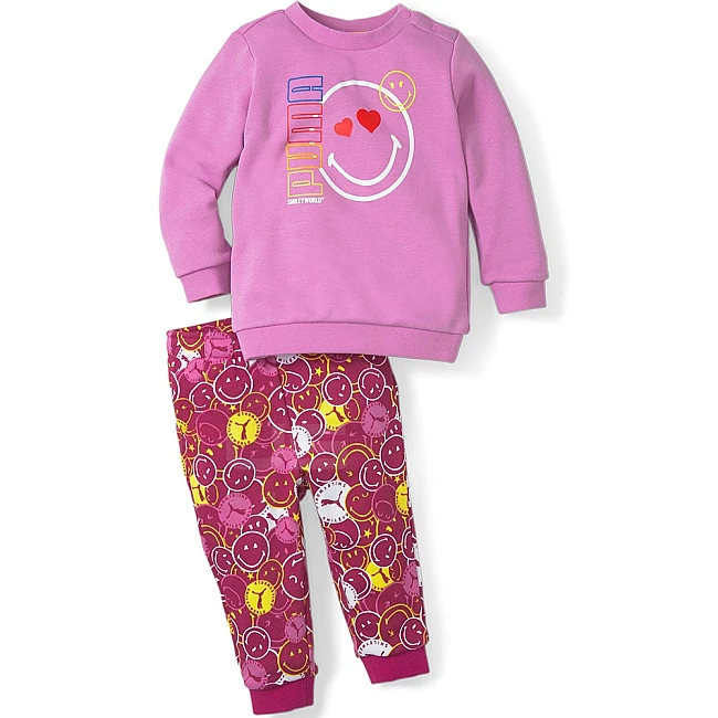 БЕБЕШКИ СПОРТЕН ЕКИП ЗА МОМИЧЕ PUMA x SW MINICAT CREW JOGGER TR MAUVE