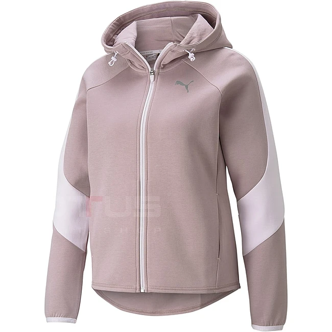 ДАМСКО ГОРНИЩЕ PUMA EVOSTRIPE FULL-ZIP HOODIE LT QUAIL